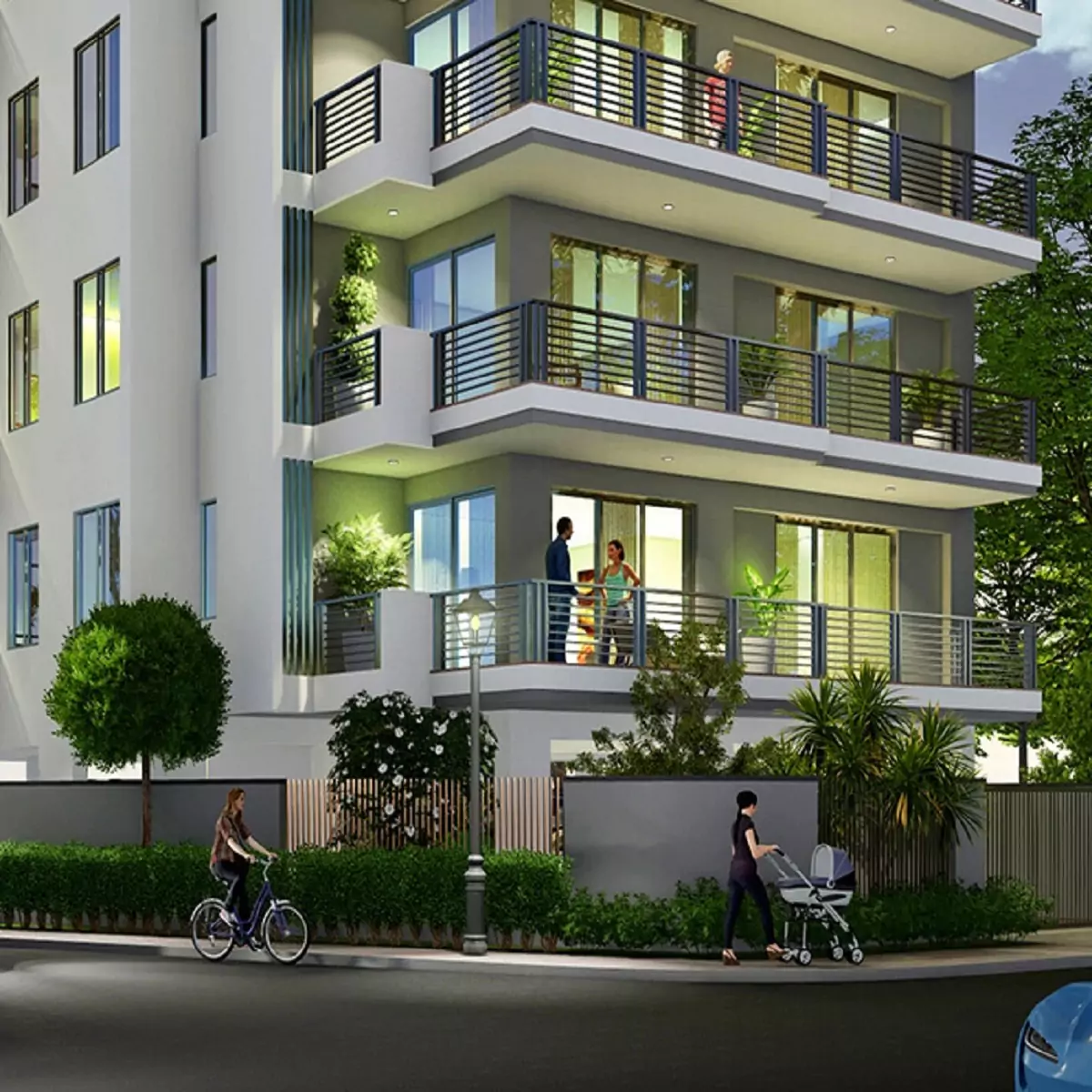 DLF Garden City Floors Residential Floor street view